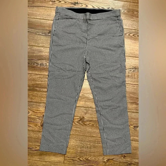 Nicole miller checkered black white size 14 fancy pants - Picture 1 of 2